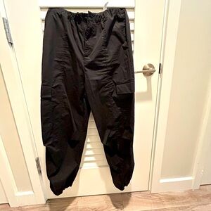 Zara black Parachute Pants size M.